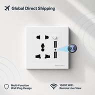 Mini Camera 1080P HD Wall Socket Style CCTV Wireless WiFi Security Cam Keselamatan Rumah Remote Live