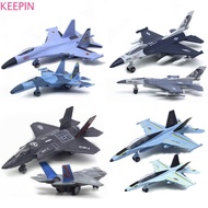 KEEPIN Fighter Aircraft Toy, Diecast Pullback & Go Aviao Plane Model, Tabletop Decor Simulation F16 