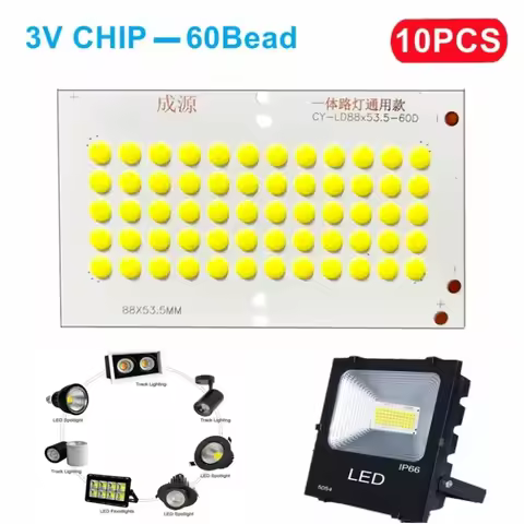5pcs 10pcs 6W 3V Solar Chip Light Source COB 60 Beads Integrated Chip Portable Camping Light LED Bul