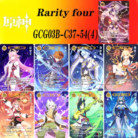 Flash soul Vol.4 Rarity four 37~54 series Genshin Impact Kaeya Alberich Game toys Collection card Ch