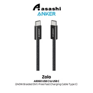 Anker Zolo A8060 240W Braided USB-C to USB-C Cable - Black USB C Cable USB C to USB C Cable