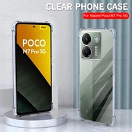 Transparent Shockproof Phone Case For Xiaomi Poco M7 Pro Soft Airbag Protector Back Cover Poco M7 Po