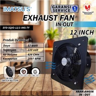 Exhaust Fan Drum In Out Imatsu 12 Inch EFD-SQIO-12/1-BK-TY Hexos Wall Fan 2 Way / Inlet