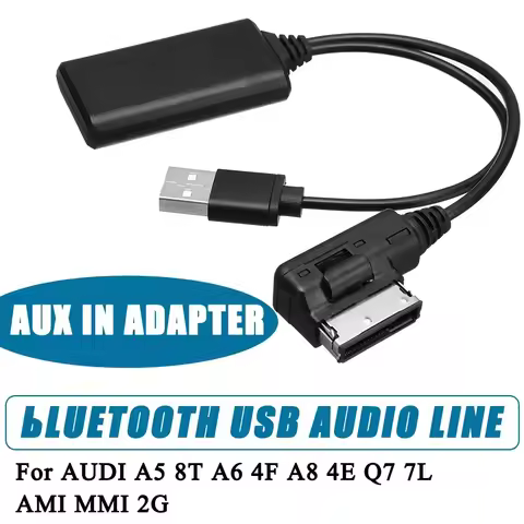 5V Mini Wireless bluetooth USB AUX In Adapter Cable Music Audio Receiver Adapter For AUDI A5 8T A6 4