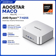 AOOSTAR MACO AMD R7 H255 Mini PC AMD Ryzen 7 H255 8 cores 16 threads  Dual-Channel LPDDR5 6400MHz M.