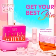 HIKARI Rejuvenating Set Ultra White Toner Soap Cream Sunscreen Whitening Glass Skin Brilliant Kojic