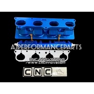 HONDA DC5 EP3 RD8 K20A CNC INNOVATIONS BILLET ITB 4 THROTTLE ADAPTOR ANODIZED BLUE OVERSIZED TO ID70