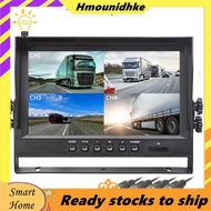 9" LCD Car Monitor 4 Channels 4CH Quad Split Screen Display for Car Truck Reversing Camera