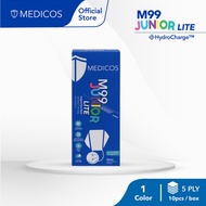 MEDICOS M99 JUNIOR LITE Surgical Face Mask With HydroCharge Filter - White (1 Box)