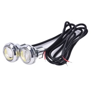 LANG 2PCS 23mm LED Eagle Eye White Daytime Running DRL Light Tail Car Auto 10W 12V