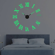 นาฬิกาอะคริลิค3D เรืองแสงสำหรับยามค่ำคืนขนาดใหญ่นาฬิกาแขวนผนังห้องรับแขกห้องนอนแบบ DIY ศิลปะ