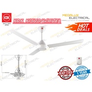 [[SINGLE PACK]] KDK K15V0 WH/PBR Kipas Siling / Ceiling Fan / Regulator Type (150cm/60″)
