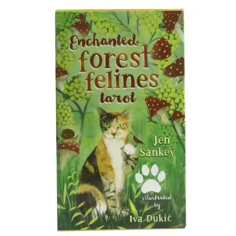 Enchanted Forest Felines Tarot Deck 78 Pcs Tarot Cards Based on Rider System Experience The Power of
