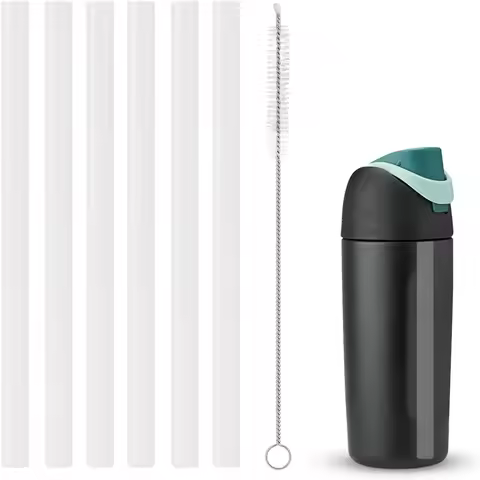 Straws for 16oz Owala Kids Freesip Water Bottle, Replacement Straws for Owala 16 OZ, with Cleaning B