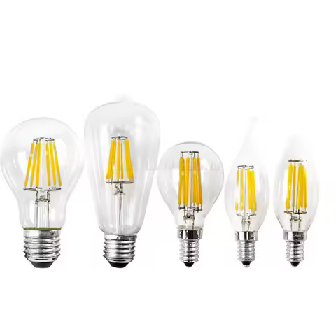 LED Candle bulb C35 G45 ST64 T25 vintage lamp E14 LED E27 A60 220v LED Globe 4W 6W 8W 12W Filament E