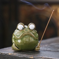 Iwishan Kiln-to-Ceramic Small Frog Golden Toad Thread Incense Incense Incense Incense Incense Incens