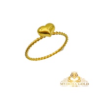 MydoraGold Cincin Love Gemok Minimalist | Cincin Fesyen Series l Cincin Emas 916 [916 Gold Ring] Fashion Ring