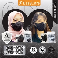 【EASYCARE 6D PRO DUCKBILL EARLOOP / HEADLOOP MASK 】10pcs/Pack 4Ply Adult 6D Duckbill Mask Non Medical Earloop 3D Mask
