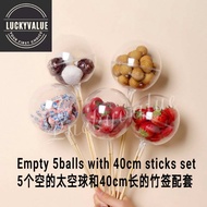 [Ship from Johor] 10cm Transparent clear Acrylic Round ball gift flower box Space capsule 水果太空舱透明球 花