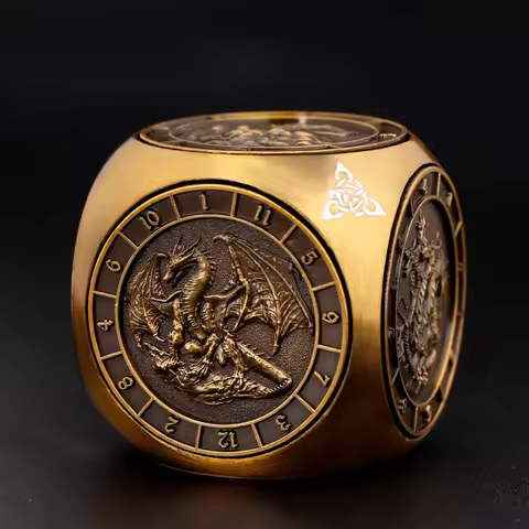 6 Sided Dragon Dice Spinner DND Metal Dice 7-in-1 D&D Dice Set D and D Dice for Dungeons and Dragons