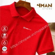 CIMB Bank Polo T-shirt - High Quality CVC Crocodile T-shirt, Thick, Smooth, Cool, Durable - Anti-Wri