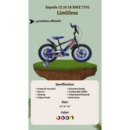 BMX Bike 12 16 18 BMX 7701 Limitless BMX Bike Children's Bike