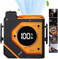 5000/ 9800mAh 2024 Waist Fan Durable High-Power Wind Multi-Function with LED Flashlight & Mobile Cha