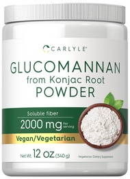 Glucomannan Powder 12 oz | Konjac Powder Supplement | Vegan & Vegetarian | Non-GMO, Gluten Free
