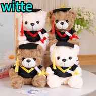 WITTE Plush Doll Toy, Graduation Bear 25cm Stuffed Dolls, Kawaii Wear Bachelor's Clothes Cartoon Dr.