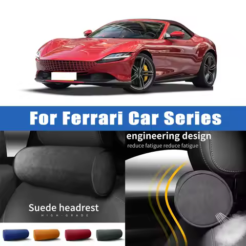 Top Quality Car Headrest Neck Support Seat Soft Neck Pillow Breathable For Ferrari 488 F8 296 812 SF
