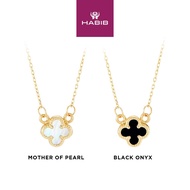 HABIB ( Mother of Pearl / Black Onyx ) Necklace in 585/14K Yellow Gold YON-6000