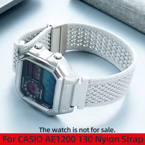 AE1200 Sports Nylon Watch Band For Casio AE-1200WH AE-1300 W-218 Modified Canves Watch Strap Convex 