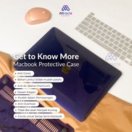 Macbook Crystal Clear Peony Blue Case/ Transparent mac book casing Air M1 Pro 11 inch/ 13 Inch/ 15 i