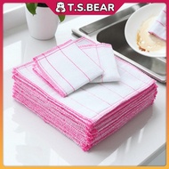 Kitchen Cloth Towels Cotton Dishcloth Super Absorbent Reusable Cleaning Cloth Daily Dish Towels Kain