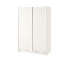KLEPPSTAD 滑門衣櫃, 白色, 117x176 公分