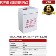 Ups Battery 6v 4,5Ah Battery Voz 6v 4Ah 4.5Ah