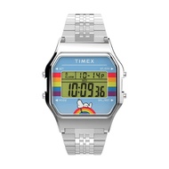 Timex TW2V61300 T80 x Peanuts นาฬิกาข้อมือผู้หญิง สีเงิน