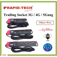 Trailing Socket / Extension Socket 3 Gang / 4 Gang / 5 Gang 5Meter