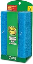 Pine-Sol Non-Scratch Scouring Pads, Household Cleaning Scrubbers, Safe on Nonstick Cookware, 5 Pack,