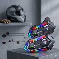 Y20 MAX Motorcycle Helmet Bluetooth Headset Intercom RGB Light Mixing V5.3 1000mAh Battery