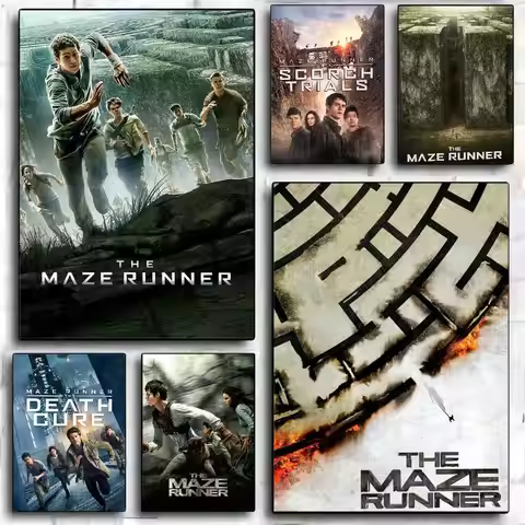 Movie The Maze Runner Series Anime Posters Sticky Fancy Wall Sticker For Living Room Bar Decoration 