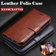 For Sony Xperia XZ3 H9436 H8416 H9493 Geniune Leather Wallet Case Handcrafted Full-Grain Folio with 