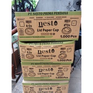 [ 1 Carton 1000 pcs ] LID Paper Cup 8 OZ NESTO Paper Cup Lid - LID Lid 8 OZ