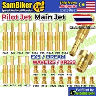 Pilot Jet Main Jet EX5 HP GBO Wave125 W125 KRISS Pilot Jet For Carburetor Carb Size 25-52.5 80-145 I