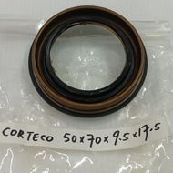 (1pcs CORTECO 50x70x9.5x17.5) (Outer) Rear Wheel Hub Oil Seal for Nissan Frontier D22 Urvan E24 E25