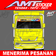 [TERBARU] STIKER DECAL BLOK KACA DEPAN TRUK CANTER - BISA CUSTOM NAMA