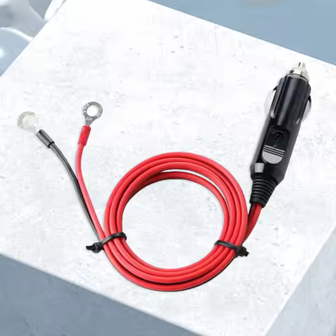 12-24V Car Male Plug with 50cm Cable Wire Cigarette Lighter Adapter 10A Cigaret Socket Adapter Apply