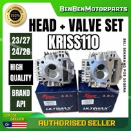 MODENAS KRISS 110 KRISS110 RACING CYLINDER HEAD + VALVE ONLY 23/27 24/28 API HIGH QUALITY