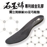 【德行天下】石墨烯專利綠金乳膠獨立筒蜂巢3D足弓鞋墊