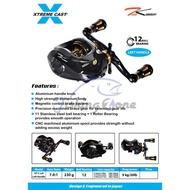 XTREME Kamikaze Team CAST Low Profile Bait Casting Reel 12 BB Drag 9Kg